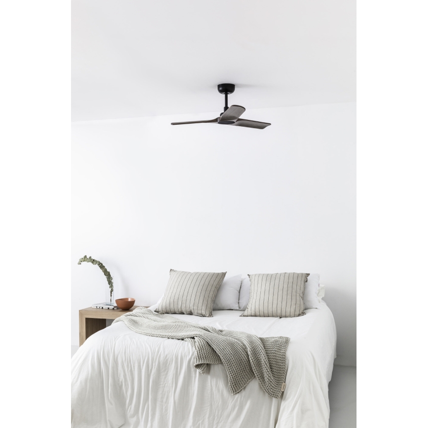 FARO 33806WT - Griestu ventilators HEYWOOD S koks/melna d. 90 cm Wi-Fi Tuya + tālvadības pults