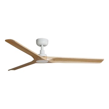 FARO 33810WT - Griestu ventilators HEYWOOD L koks/balta d. 132 cm Wi-Fi Tuya + tālvadības pults