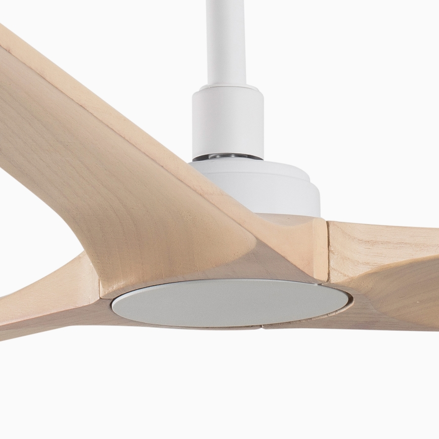 FARO 33810WT - Griestu ventilators HEYWOOD L koks/balta d. 132 cm Wi-Fi Tuya + tālvadības pults