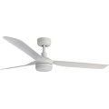FARO 33814WT-20 - dimbējams LED griestu ventilators PUNT M LED/18W/230V 2700/3000/4000K balts Ø 132 cm Wi-Fi Tuya + tālvadības pults