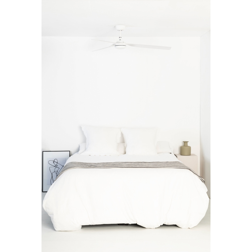 FARO 33814WT - Griestu ventilators PUNT M balta d. 132 cm Wi-Fi Tuya + tālvadības pults