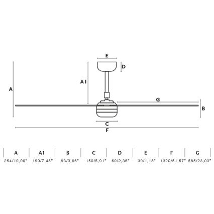 FARO 33814WT - Griestu ventilators PUNT M balta d. 132 cm Wi-Fi Tuya + tālvadības pults