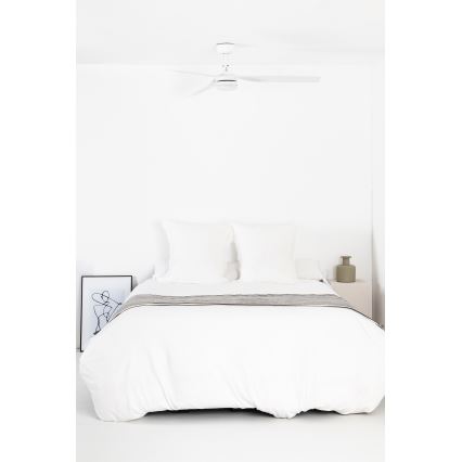 FARO 33814WT1S - LED aptumšojams griestu ventilators PUNT M LED/18W/230V 2700/3000/4000K Ø 132 cm balts Wi‑Fi Tuya + tālvadība