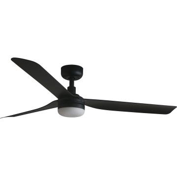 FARO 33815WT-21 - LED Aptumšojams griestu ventilators PUNT M LED/18W/230V 3000/4200/6500K melna d. 132 cm Wi-Fi Tuya + tālvadības pults