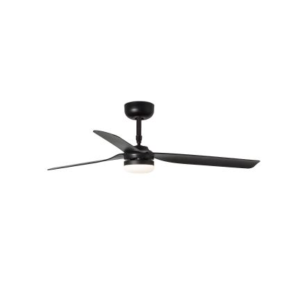FARO 33815WT-21 - LED Aptumšojams griestu ventilators PUNT M LED/18W/230V 3000/4200/6500K melna d. 132 cm Wi-Fi Tuya + tālvadības pults