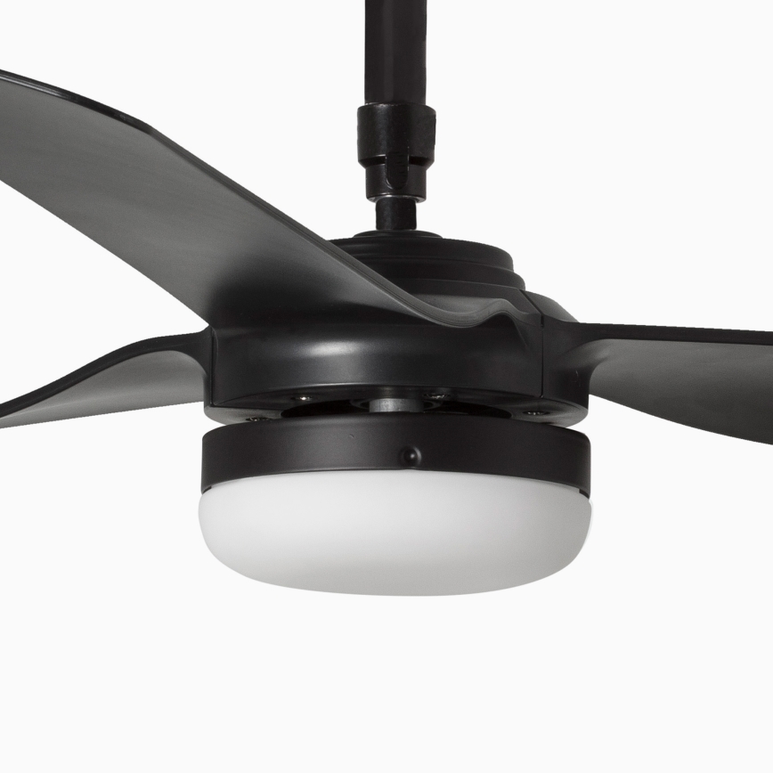 FARO 33815WT-21 - LED Aptumšojams griestu ventilators PUNT M LED/18W/230V 3000/4200/6500K melna d. 132 cm Wi-Fi Tuya + tālvadības pults
