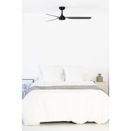 FARO 33815WT - Griestu ventilators PUNT M melna d. 132 cm Wi-Fi Tuya + tālvadības pults