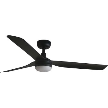 FARO 33815WT1S - griestu ventilators PUNT M ar dimmējamu LED apgaismojumu LED/18W/230V 2700/3000/4000K Ø 132 cm melns Wi‑Fi Tuya + tālvadības pults