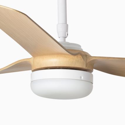 FARO 33816-20 - LED griestu ventilators PUNT LED/18W/230V Wi-Fi, bēšs/balts + ar tālvadības pulti