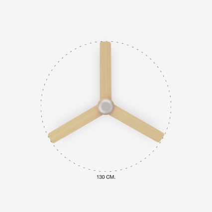 FARO 33816-20 - LED griestu ventilators PUNT LED/18W/230V Wi-Fi, bēšs/balts + ar tālvadības pulti