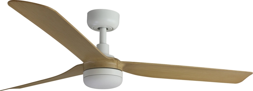 FARO 33816WT-20 - LED Aptumšojams griestu ventilators PUNT M LED/18W/230V brūna/balta d. 132 cm Wi-Fi Tuya + tālvadības pults