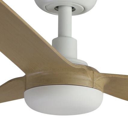 FARO 33816WT - Griestu ventilators PUNT M brūna/balta d. 132 cm Wi-Fi Tuya + tālvadības pults
