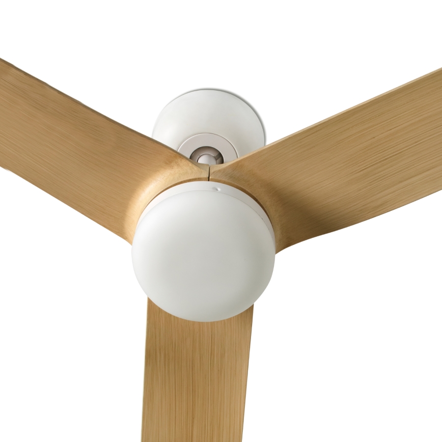 FARO 33816WT - Griestu ventilators PUNT M brūna/balta d. 132 cm Wi-Fi Tuya + tālvadības pults