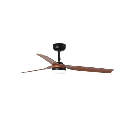 FARO 33817WT-21 - LED dimmējams griestu ventilators PUNT M LED/18W/230V brūns/melns Ø 132 cm Wi‑Fi Tuya + tālvadības pults