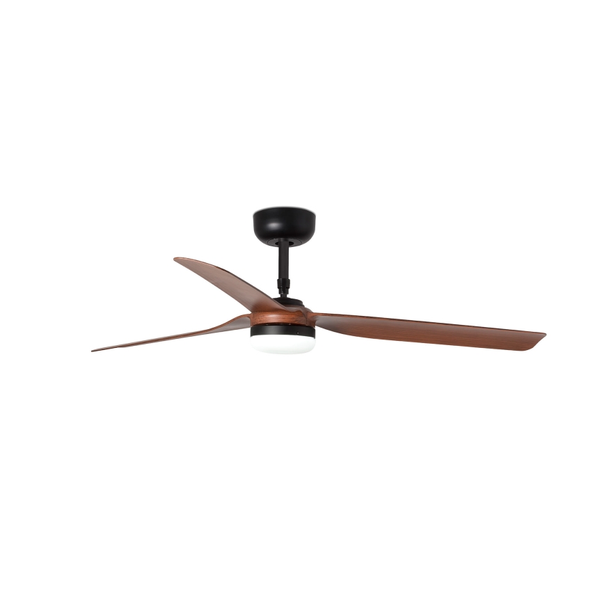 FARO 33817WT-21 - LED dimmējams griestu ventilators PUNT M LED/18W/230V brūns/melns Ø 132 cm Wi‑Fi Tuya + tālvadības pults
