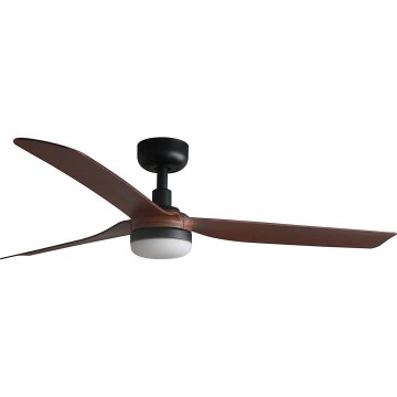 FARO 33817WT1S - LED ar regulējamu spilgtumu griestu ventilators PUNT M LED/18W/230V 2700/3000/4000K diametrs 132 cm brūna/melna Wi‑Fi Tuya + tālvadības pults