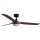 FARO 33817WT1S - LED ar regulējamu spilgtumu griestu ventilators PUNT M LED/18W/230V 2700/3000/4000K diametrs 132 cm brūna/melna Wi‑Fi Tuya + tālvadības pults