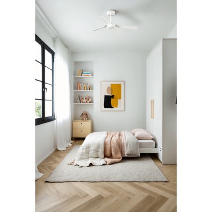 FARO 33820 - Griestu ventilators MINI PUNT S balta d. 90 cm + tālvadības pults