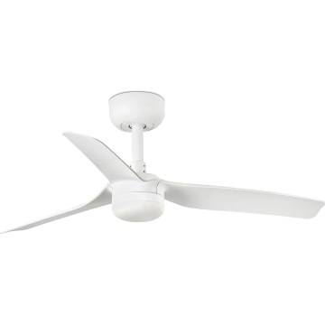 FARO 33820WT-1TW - Regulējams LED griestu ventilators MINI PUNT ar LED/10W/230V 2700/3000/4000K balts Ø 90 cm Wi-Fi Tuya + tālvadības pults