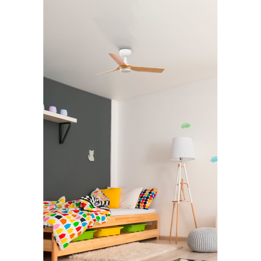 FARO 33821 - Griestu ventilators MINI PUNT S brūna/balta d. 90 cm + tālvadības pults