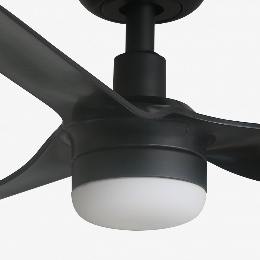 FARO 33822-1TW - LED griestu ventilators ar regulējamu apgaismojumu MINI PUNT S LED/10W 2700/3000/4000K melns Ø 90 cm + tālvadība