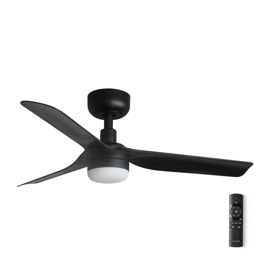 FARO 33822-1TW - LED Aptumšojams griestu ventilators MINI PUNT S LED/10W 2700/4000/6000K melna d. 90 cm + tālvadības pults