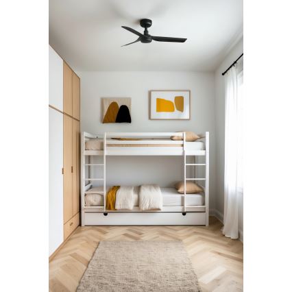 FARO 33822 - Griestu ventilators MINI PUNT S melna d. 90 cm + tālvadības pults