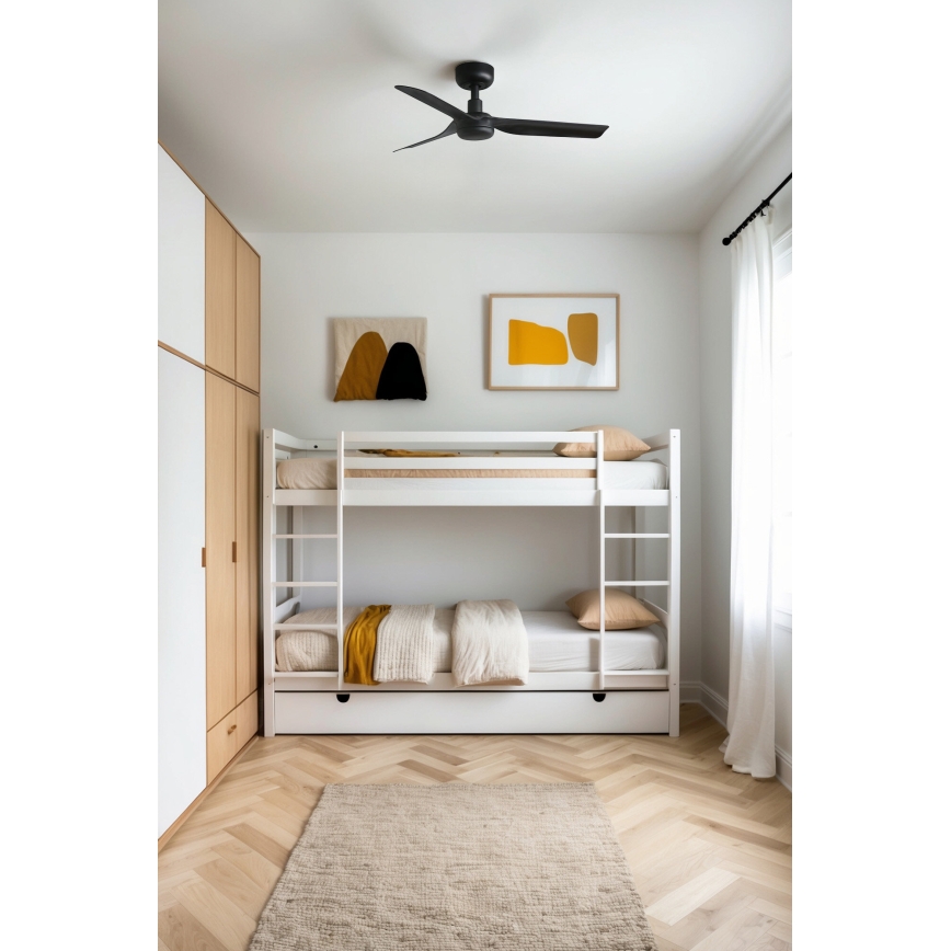 FARO 33822 - Griestu ventilators MINI PUNT S melna d. 90 cm + tālvadības pults