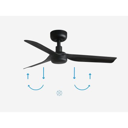 FARO 33822 - Griestu ventilators MINI PUNT S melna d. 90 cm + tālvadības pults