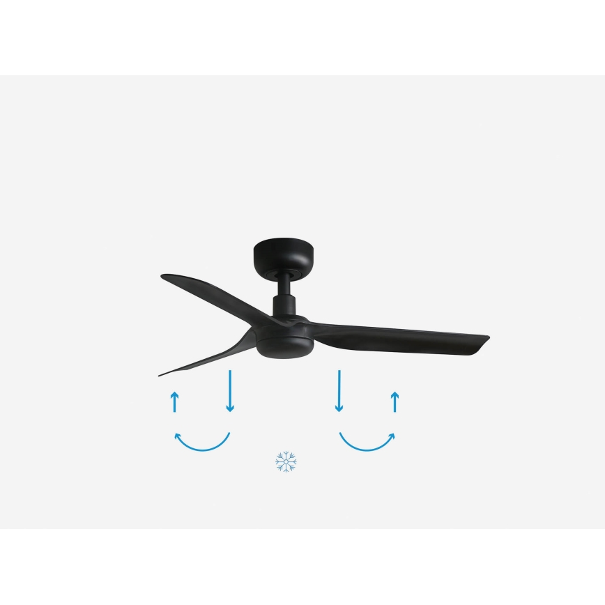 FARO 33822WP - Griestu ventilators MINI PUNT S melns d. 90 cm SMART + tālvadības pults