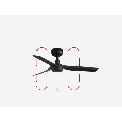 FARO 33822WP - Griestu ventilators MINI PUNT S melns d. 90 cm SMART + tālvadības pults