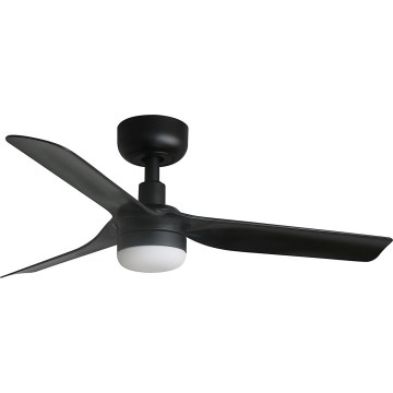 FARO 33822WT-1TW - LED Aptumšojams griestu ventilators MINI PUNT S LED/10W/230V 2700/4000/6000K melna d. 90 cm Wi-Fi Tuya + tālvadības pults