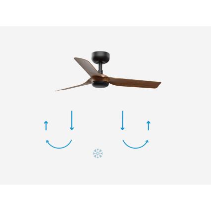 FARO 33823 - Griestu ventilators MINI PUNT S brūna/melna d. 90 cm + tālvadības pults