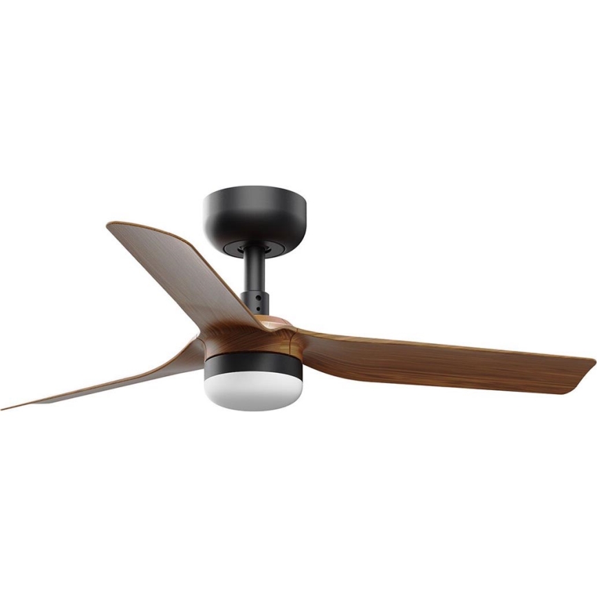 FARO 33823WT-1TW - LED Aptumšojams griestu ventilators MINI PUNT S LED/10W/230V 2700/4000/6000K brūna/melna d. 90 cm Wi-Fi Tuya + tālvadības pults