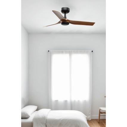 FARO 33823WT - Griestu ventilators MINI PUNT S brūna/melna d. 90 cm Wi-Fi Tuya + tālvadības pults