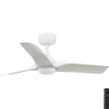 FARO 33824-1TW - LED dimējams griestu ventilators HEY S LED/10W/230V 2700/3000/4000K balts Ø 90 cm + tālvadības pults