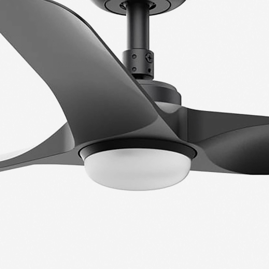 FARO 33825WT-1TW - LED Aptumšojams griestu ventilators HEY S LED/10W/230V 2700/4000/6000K melna d. 90 cm Wi-Fi Tuya + tālvadības pults