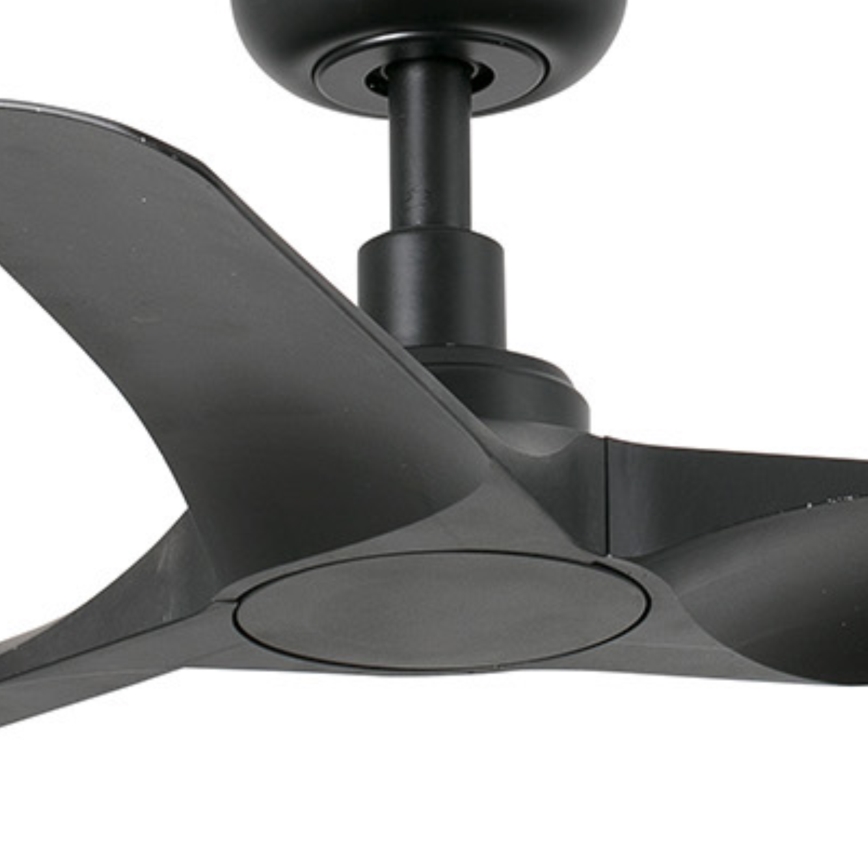 FARO 33825WT - Griestu ventilators HEY S melna d. 90 cm Wi-Fi Tuya + tālvadības pults