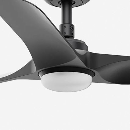FARO 33825WT1S - LED dimmējams griestu ventilators HEY S LED/10W/230V 2700/3000/4000K Ø 90 cm melns Wi‑Fi Tuya + tālvadība