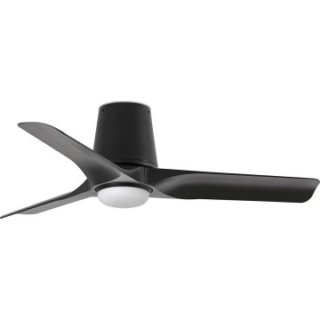 FARO 33827-1TW - Dimējams LED griestu ventilators HEY TUB S LED/10W/230V 2700/3000/4000K melns Ø 90 cm + tālvadības pults