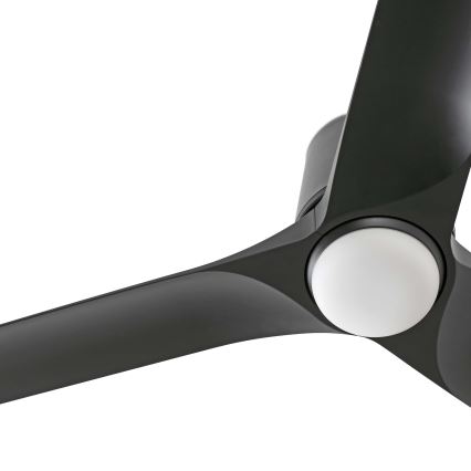 FARO 33827-1TW - LED Aptumšojams griestu ventilators HEY TUB S LED/10W/230V 2700/4000/6000K melna d. 90 cm + tālvadības pults