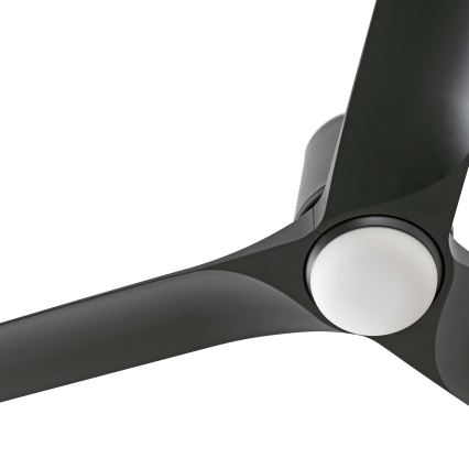 FARO 33827WT1S - LED griestu ventilators HEY TUB S ar regulējamu spilgtumu LED/10W/230V 2700/3000/4000K Ø 90 cm melns Wi-Fi Tuya + tālvadība