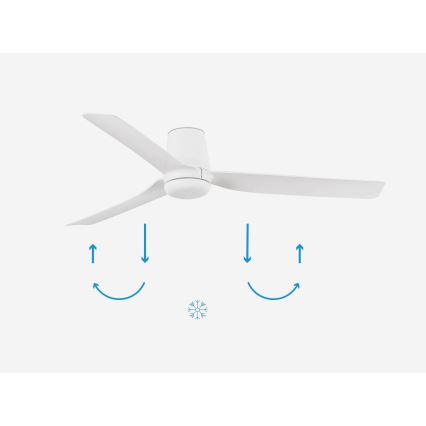 FARO 33828 - Griestu ventilators PUNT TUB M balta d. 130 cm + tālvadības pults