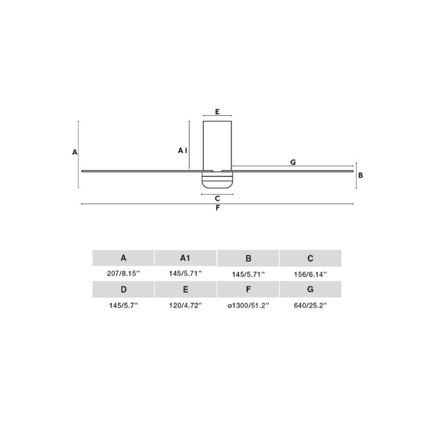 FARO 33828 - Griestu ventilators PUNT TUB M balta d. 130 cm + tālvadības pults