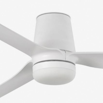 FARO 33828WT1S - PUNT TUB M LED regulējams griestu ventilators LED/18W/230V 2700/3000/4000K Ø 132 cm balts Wi‑Fi Tuya + tālvadības pults