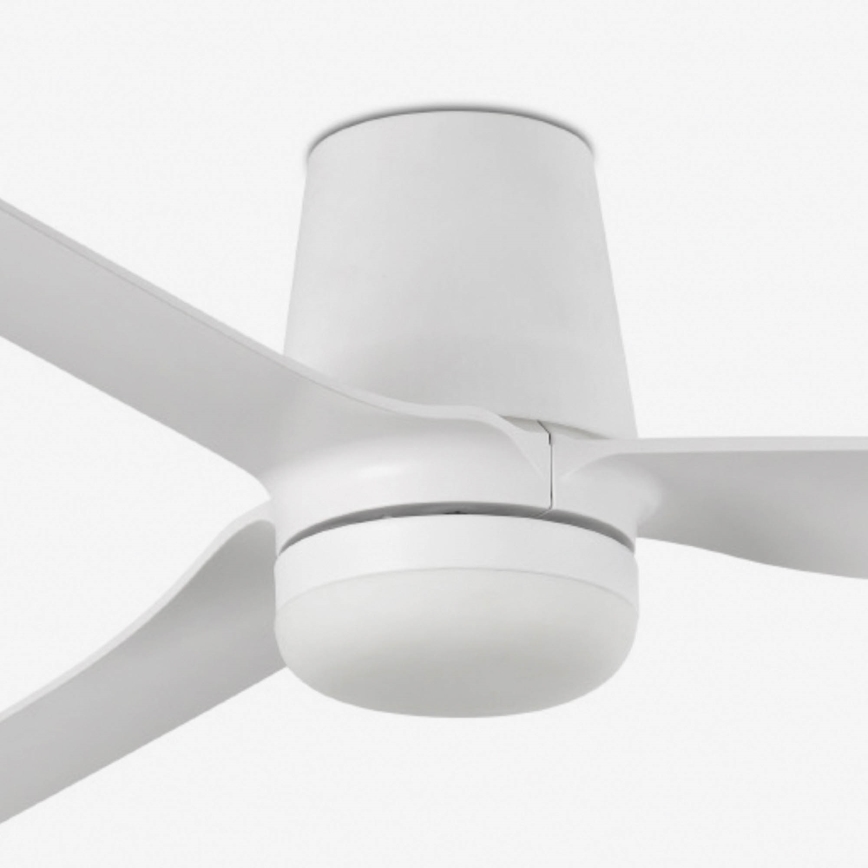 FARO 33828WT1S - PUNT TUB M LED regulējams griestu ventilators LED/18W/230V 2700/3000/4000K Ø 132 cm balts Wi‑Fi Tuya + tālvadības pults