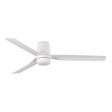 FARO 33828WT1S - PUNT TUB M LED regulējams griestu ventilators LED/18W/230V 2700/3000/4000K Ø 132 cm balts Wi‑Fi Tuya + tālvadības pults