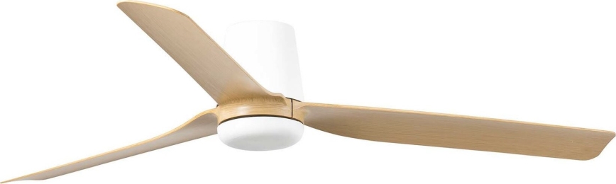 FARO 33829WT - Griestu ventilators PUNT TUB M brūna/balta d. 132 cm Wi-Fi Tuya + tālvadības pults
