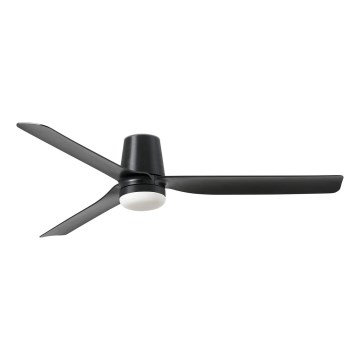FARO 33830-1TW - LED Aptumšojams griestu ventilators PUNT TUB M LED/18W/230V 3000/4200/6500K d. 130 cm melna + tālvadības pults