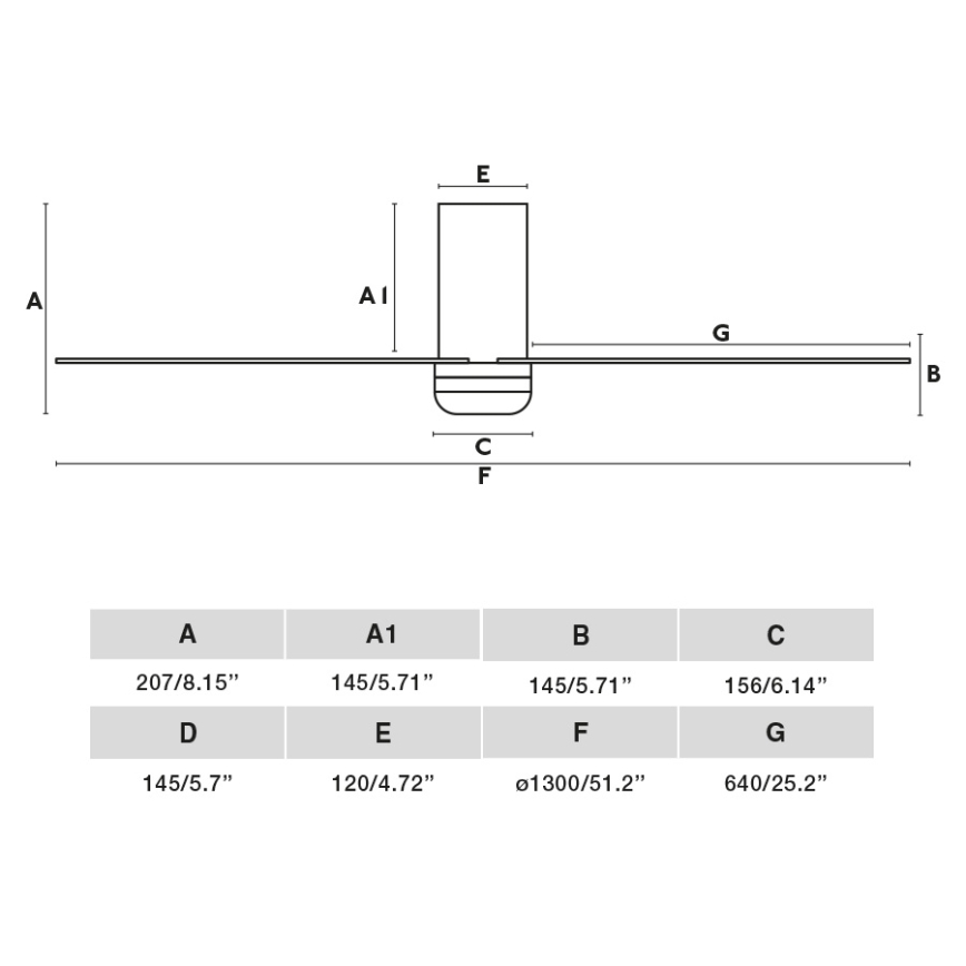 FARO 33830 - Griestu ventilators PUNT TUB M melna d. 130 cm + tālvadības pults